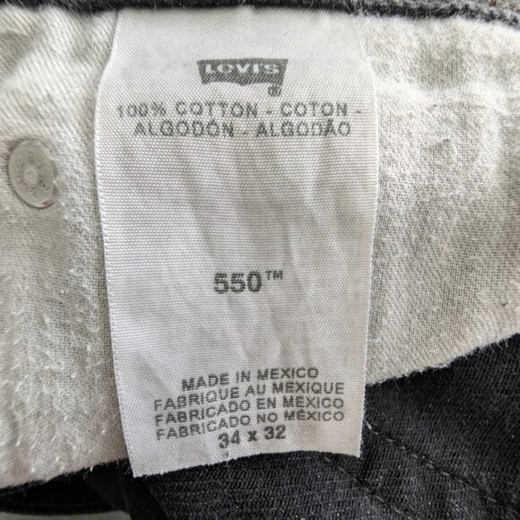 Levi’s 550 Black Relaxed Fit Jeans – Size 34x42 - Picture 9 of 9